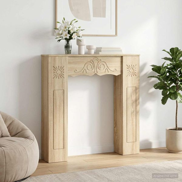 vidaXL Kaminumrandung Sonoma 102 x 20 x 102 cm Holzwerkstoff, 8006635