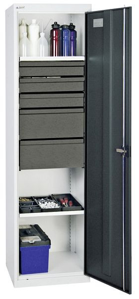 stumpf TM Werkzeug- und Materialschrank 3000, RAL 7035/7016, 5 Schubladen, 2 Wannen, 3005671