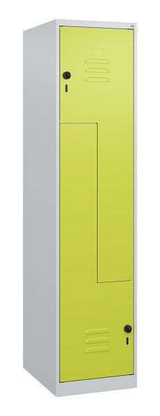 C+P Z-Spind Classic PLUS, 2 Abteile, 1700x400x500mm, 7035/0024, Drehriegel, 0800037-122 S10007