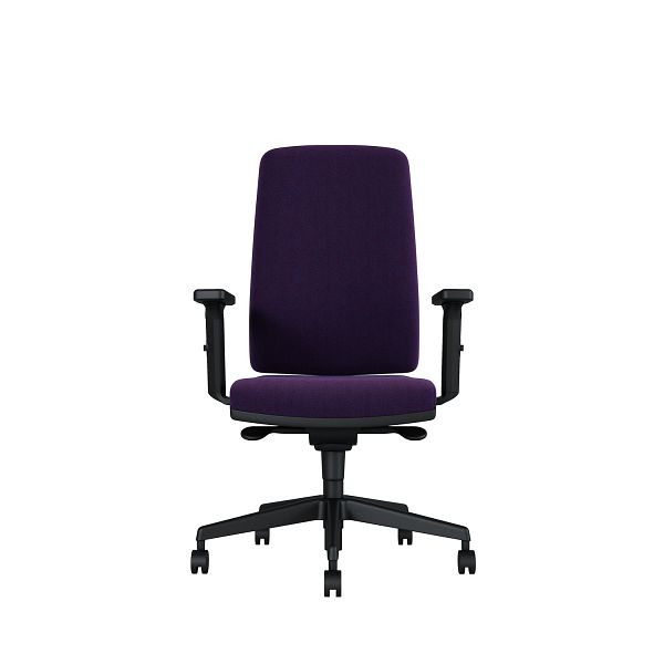 Bisley Bürodrehstuhl Stone, Tiefenverstellbarer Sitz, Mit Armlehnen, Kunststofffußkreuz, TN9406 plum, STONETKLTN9406