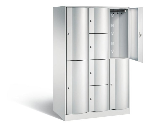 C+P XL-Kombi-Schließfachschrank Resisto, H1950xB1148xT640mm, Farbe: Lichtgrau, 8070-3732 S10024