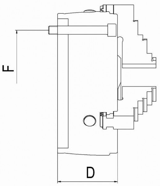 Röhm DURO-T 200, 3-Backen, Zylindrische Zentrieraufnahme, einteilige Umkehrbacken, 437477