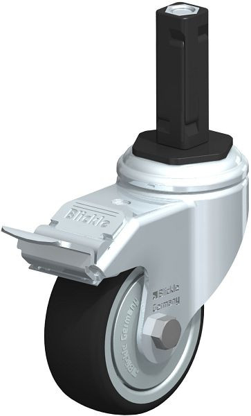 Blickle LKRA-PATH 80K-11-FI-FK-EV12 Apparate-Lenkrolle mit Expander & Feststeller, Thermoplastisches Polyurethan, Grau, 848729