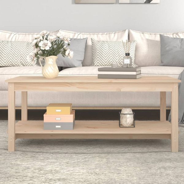 vidaXL Couchtisch 110x55x45 cm Massivholz Kiefer, 822272