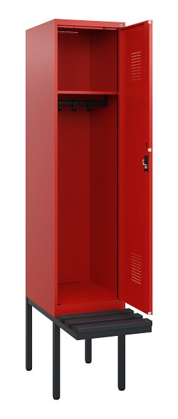 C+P Spind Evolo PLUS, 1 Abteil, 1950x400x815mm, 3020/3020, Zylinderschloss, Material Sitzfläche Kunststoff, 0490405-12 S10106
