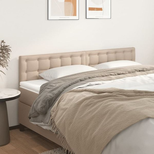 vidaXL Kopfteile 2 Stück Cappuccino-Braun 100x5x78/88 cm Kunstleder, 346529