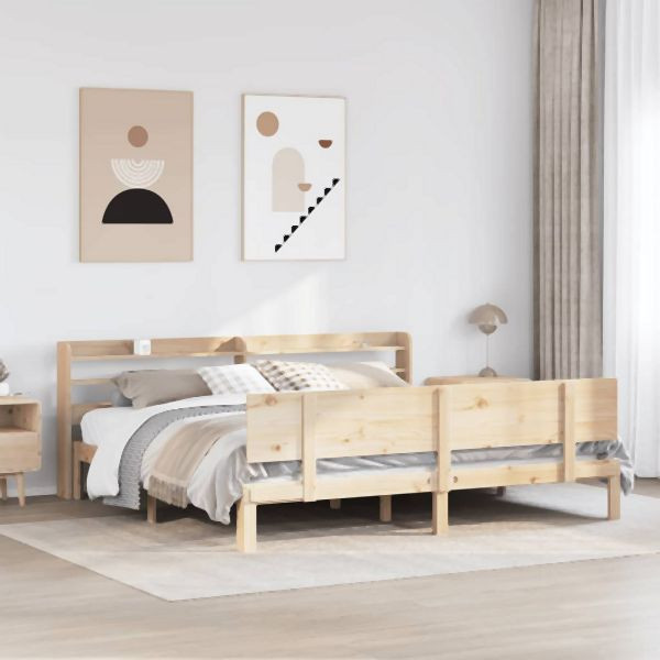 vidaXL Bettgestell mit Kopfteil ohne Matratze 180x200 cm, 3306833