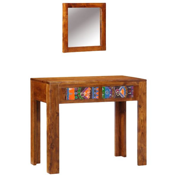 vidaXL Schlafzimmer Schminktische Braun Massivholz Sheesham, 4016522