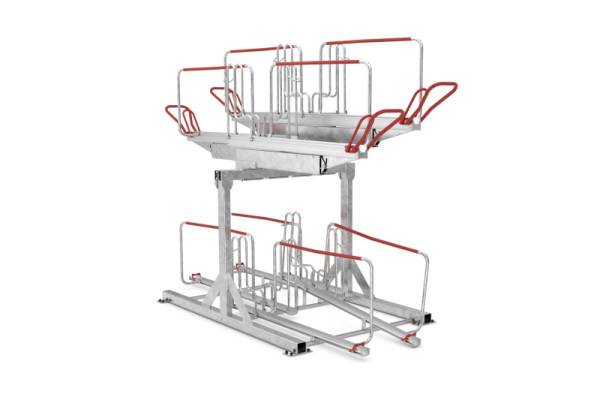 WSM Doppelstockparker BikeHub Economy 2/08 mit 8 Einstellplätzen zweiseitig, 105600046