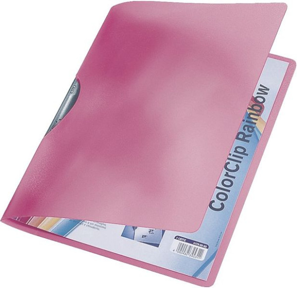 LEITZ 4176 Klemmmappe ColorClip Rainbow, A4, PP, rot, 41760025