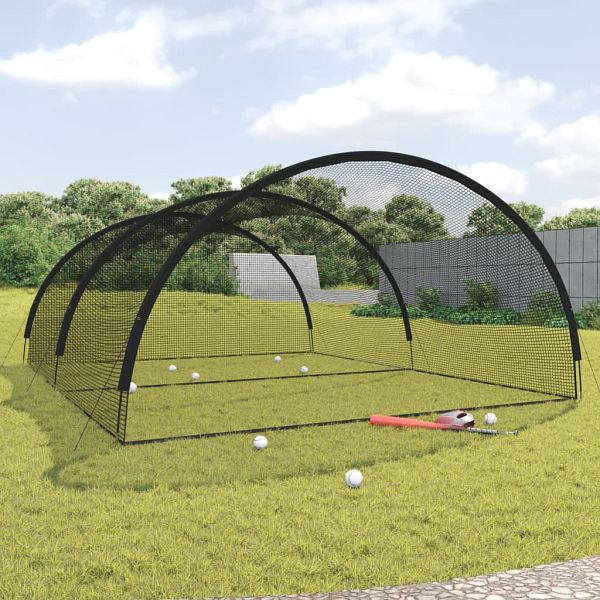 vidaXL Baseball-Schlagkäfig Schwarz 600x400x250 cm Polyester, 93749