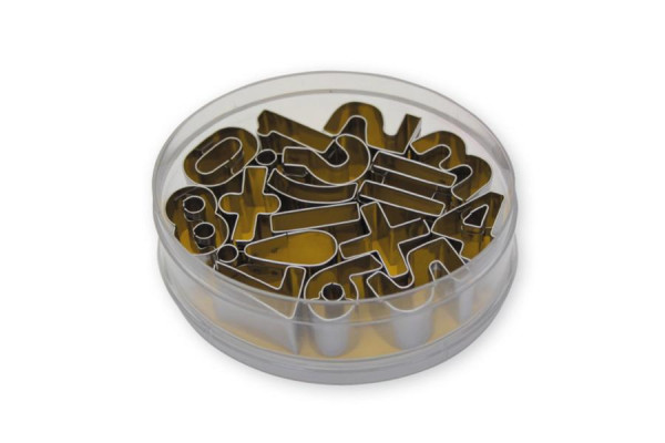 Schneider Dekor Ausstecher im Satz "Zahlen", 16 -teilig, Höhe: 20 mm, Edelstahl, 199659