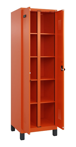 C+P Wäsche-Spind Evolo PLUS, mit Füßen, 2 Abteile, 1950x600x500mm, 2004/2004, Verschluss Drehriegel, 049012-20B S10023