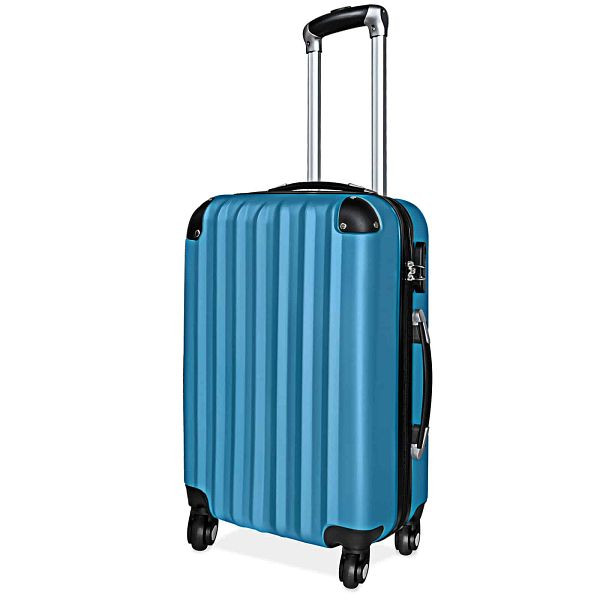monzana Hartschalenkoffer Set 3-tlg Rollen 360º Silber ABS, 102381