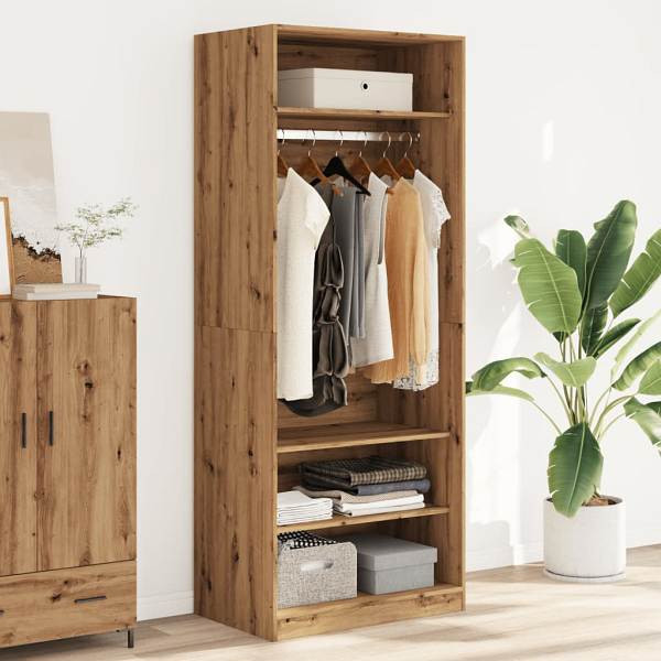 vidaXL Kleiderschrank Artisan-Eiche 80x50x200 cm Holzwerkstoff, 3307701