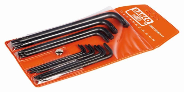 Bahco Winkelschraubendreher-Satz, 11-teilig, brüniert, TX, 1995TORX/11T