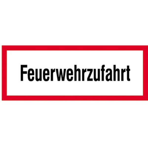 Stein HGS Hinweisschild, Feuerwehrzufahrt, 297x105mm/Alu,geprägt, 11.2898