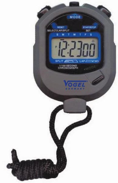 Vogel Germany Digital-Stoppuhr, IP54, mit 3-Tasten-Bedienung, Anzeigebereich: 9 Std./ 59 Min. / 59 Sek., 580505