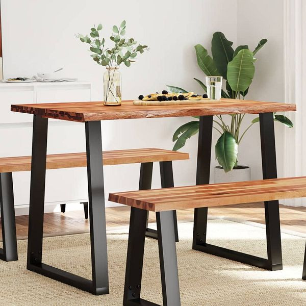 vidaXL Esstisch Baumkante 110x70x75 cm Massivholz Akazie, 353288