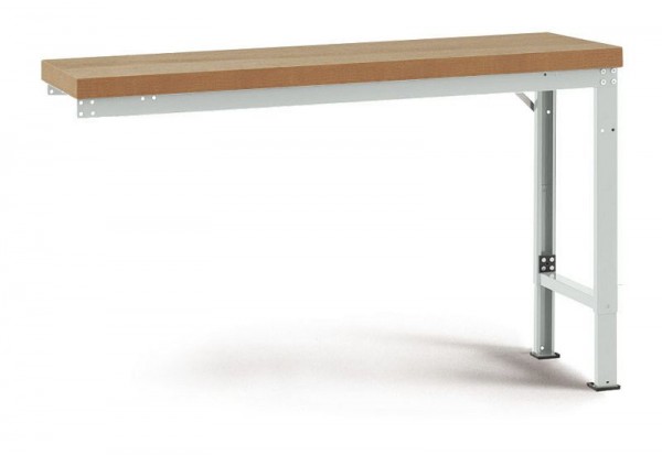 Manuflex Anbauwerkbank PROFI Spezial mit Multiplexplatte, BxTxH = 1750 x 700 x 750-1050 mm, Lichtgrau, WP7025.7035