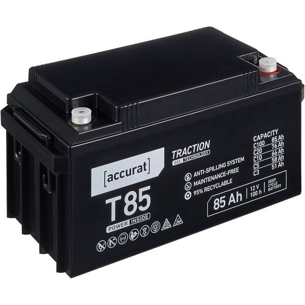 Accurat Traction T85 GEL Versorgungsbatterie 12V 85Ah, VBB-AGM-P-T85