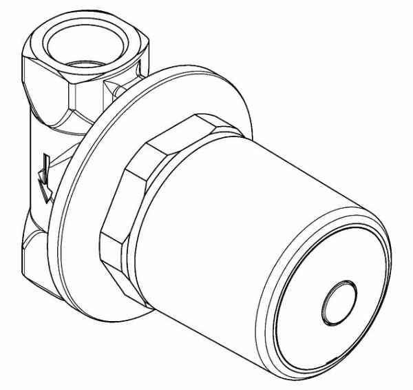 KWC Duscharmatur, hydraulisch, DN15, für Duschsäule, ohne Mischung, 2000103676