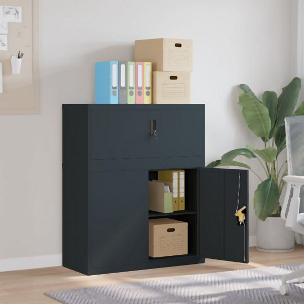 vidaXL Aktenschrank Anthrazit 90x40x110 cm Stahl, 3188328