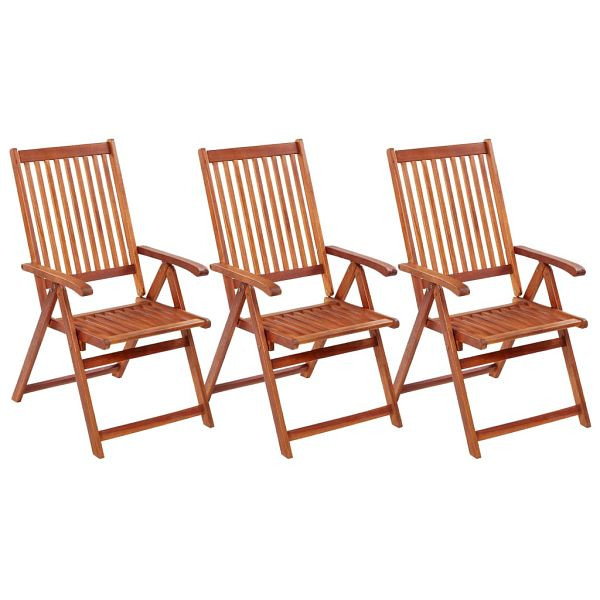vidaXL Klappbare Gartenstühle 3 Stück Massivholz Akazie, 310293