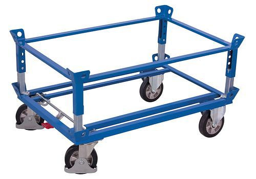 DENIOS Fahrgestell aus Stahl, mit Vollgummireifen, 1210 x 810 x 650 mm, 272663