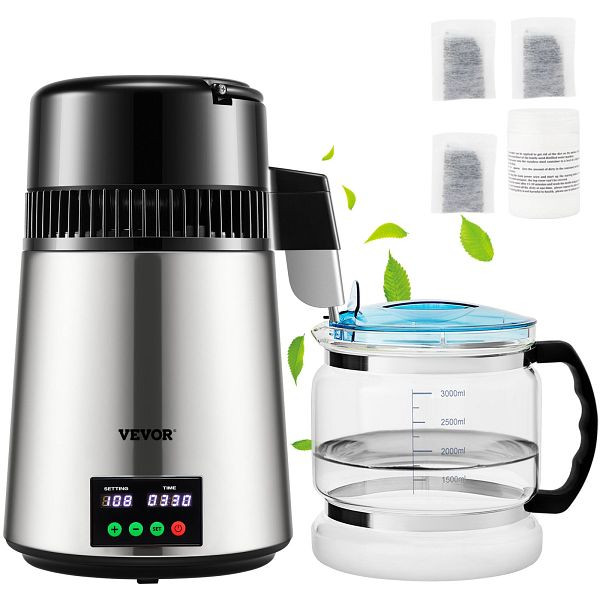 VEVOR 4L Wasser Destilliergerät Wasserfilter 750W Wasserdestillierer Water Distiller, D1LH1LH4L220V4MQSV2