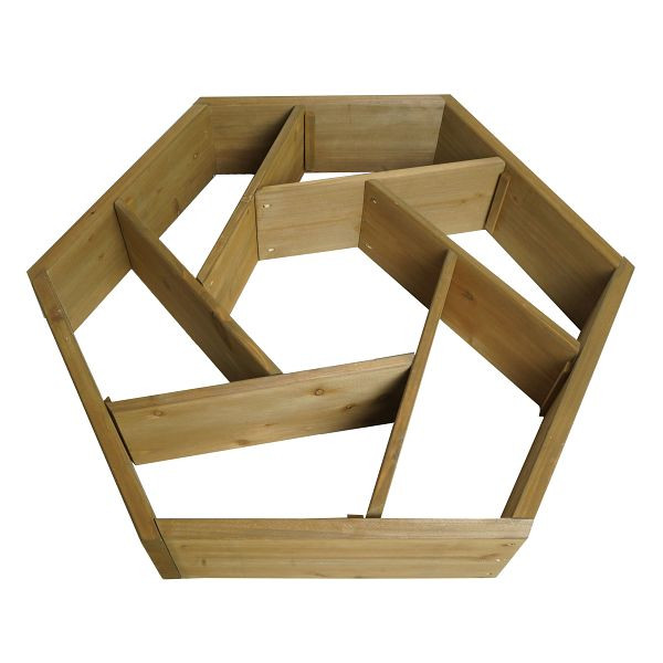 Mendler Pflanzkasten HWC-L70, Blumentopf Blumenbeet 7 Fächer, eckig 100x87cm Outdoor Tanne Holz MVG, braun, 117489