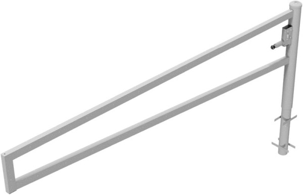 Schake Drehbare Wegesperre, zum Einbetonieren, feuerverzinkt, Gesamtbreite: 3000 mm, mit Profilzylinderschloss, 4013_30Z