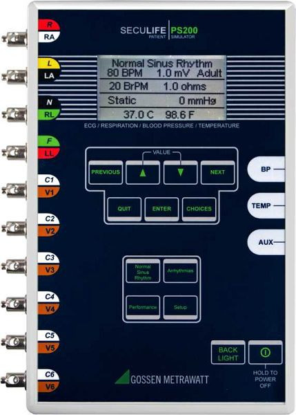 Gossen Metrawatt SECULIFE PS200 Multi-Patienten-Simulator zur Prüfung von Patientenmonitoren, M695M