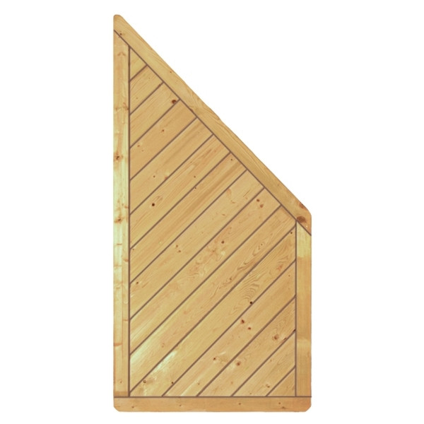 T&J CLASSIC-Serie-Diagonal Zaunelement ECKE, 90 x 180/90 cm, ECKE, Rahmen 40/70 mm, Profilbretter 16/118 mm, 27923