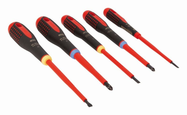 Bahco Ergo™-Schraubendreher-Satz, isoliert, 5-teilig, Schlitz+PZ, BE-9882S