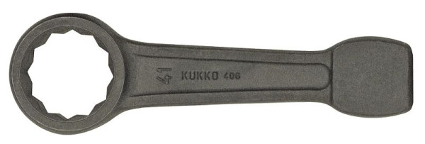 KUKKO Schlag-Ringschlüssel (DIN 7444), Antrieb Außensechskant: 24 mm, 406-24