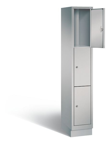 C+P Schließfachschrank Evolo, H1800xB320xT500mm, Farbe: Weißaluminium, 48020-103 S10114