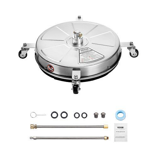 VEVOR 465 mm Hochdruck-Oberflächenreiniger aus Edelstahl, 4 Räder, 4000 PSI, 1/4-Zoll-Anschluss, 2 Düsen, 2 Verlängerungsstäbe, GYQXJBMQJQYPD6WHPV0