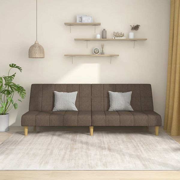vidaXL Schlafsofa 2-Sitzer Taupe Stoff, Top-Qualität, 375832