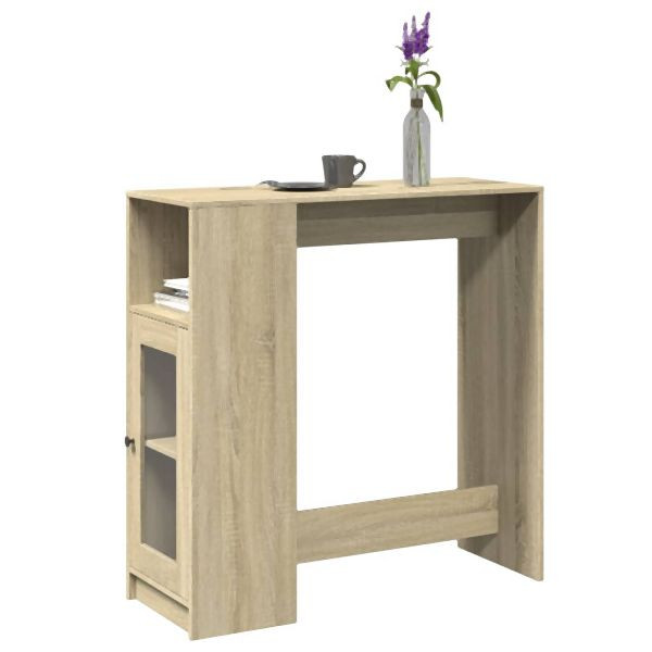 vidaXL Bartisch mit Regal Sonoma-Eiche 101x40x103,5 cm Holzwerkstoff, 854366