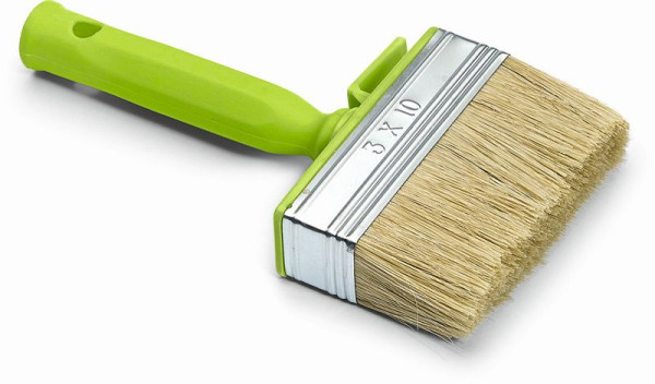 Nölle Industrie-Flächenstreicher 3 x 7 cm, helle Borstenmischung, Borstenlänge 40 mm, Zwinge weißblech, VE: 12 Stück, 55937