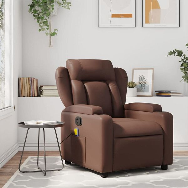 vidaXL Massagesessel Braun Kunstleder, Top-Qualität, 372436