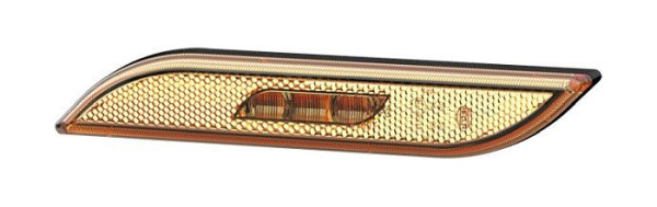 HELLA Seitenmarkierungsleuchte, Shapeline Style, LED, 24/12V, Anbau/geschraubt, gelb, LED-Lichtfarbe: gelb, 250mm, AMP, 2-polig, links, 2PS 013 306-071