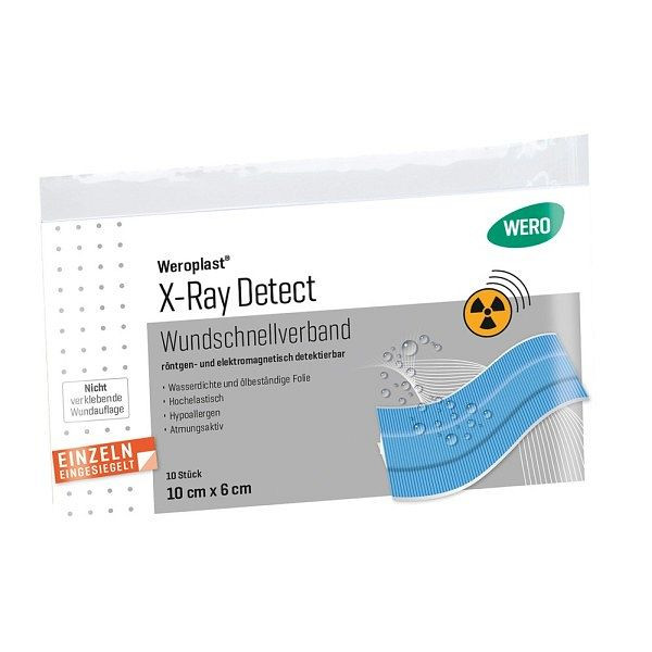 WERO Weroplast X-Ray Detect Wundschnellverband detektierbar, 10x6 cm, VE: 10 Stück, 180732