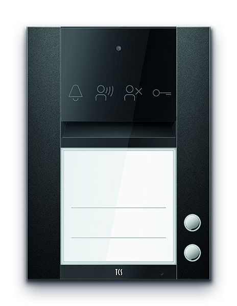 TCS Türkontrollsystem PES PRO Audio Außenstation 2T 1 Spalte AP RAL7016 anthrazitgrau, ASA110102-0017