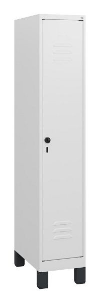 C+P Umkleidespind Classic PLUS, Füße, 1630x300x500mm, 9016/9016, Drehriegel, 0800105-10 S10014