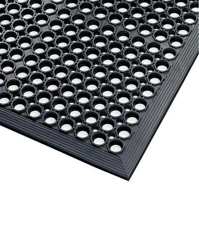 DENIOS Ergonomische Sicherheitsmatte ST 9.15 für Nassbereiche, schwarz, 90 x 150 cm, 123362