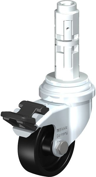 Blickle LRA-POA 50G-FI-E02 Apparate-Lenkrolle mit Expander & Feststeller, Polyamid, Schwarz, 748729