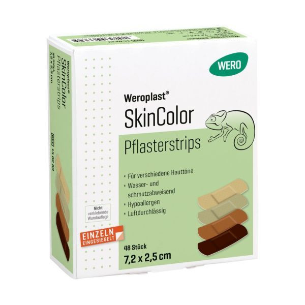 WERO Weroplast SkinColor Pflasterstrips Mix, 48 Stück/Packung, 150283