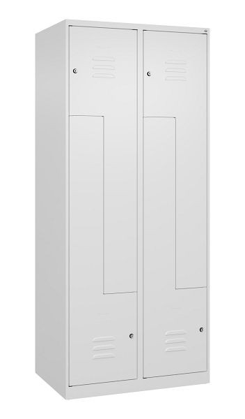 C+P Z-Spind Classic PLUS, 4 Abteile, 1850x800x500mm, 9016/9016, Zylinderschlösser, 080003-224 S10027